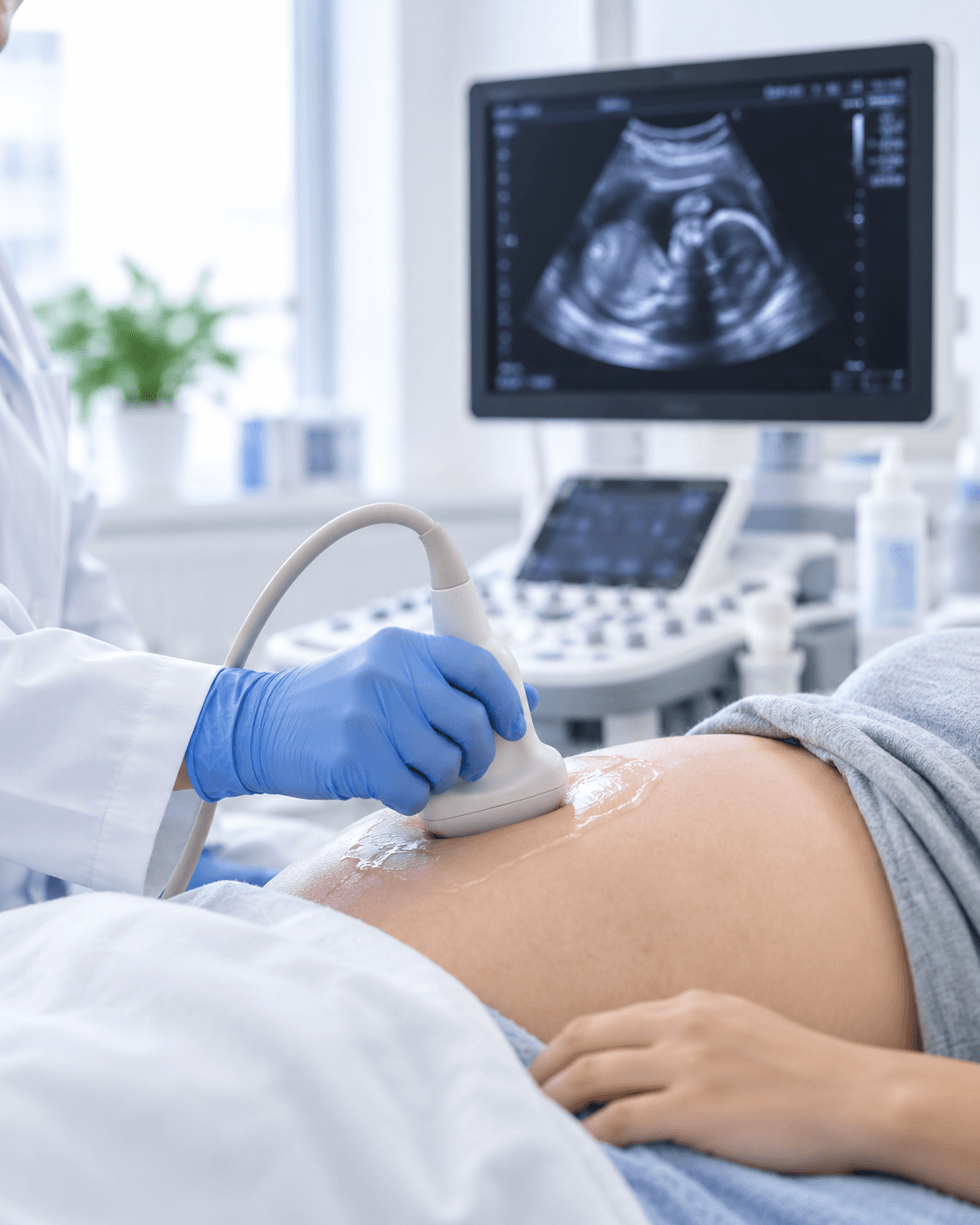 Ultrasound imaging during a prenatal examination